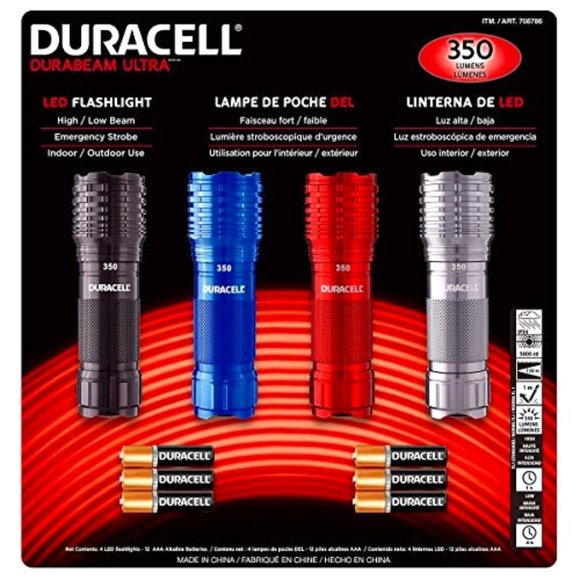 Other - DURACELL LED FLASHLIGHTS (4) - DuraBeam Ultra 350 Lumens w/Batteries